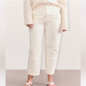 Everlane the utility barrel pant in bone size 00